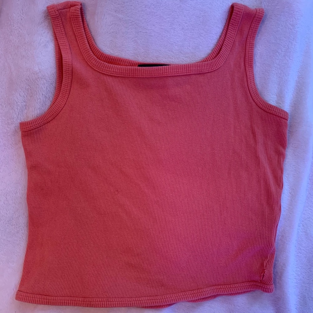 orange thick tank top